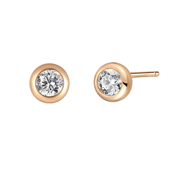Bezel earrings 0.3ct - Image 2