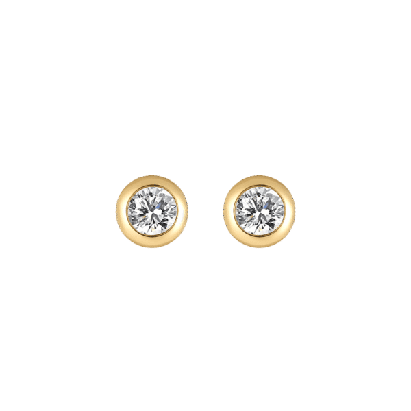 Bezel earrings 0.3ct - Image 3