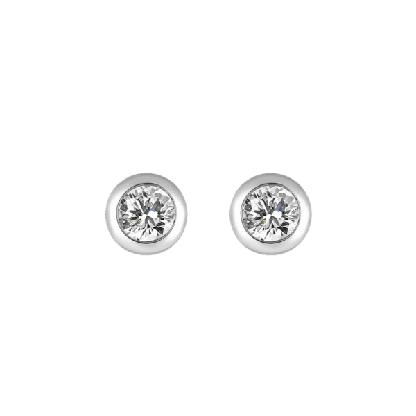 Bezel earrings 0.3ct - Image 4
