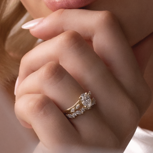 The Amira Ring - Oval with Marquise Accents - Image 4
