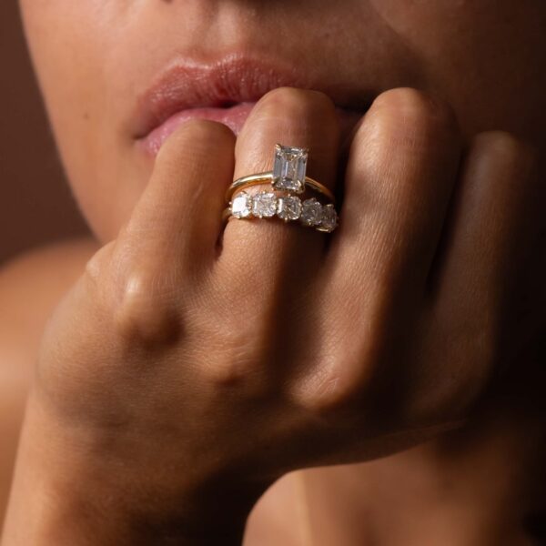 The Audrey Ring - Emerald Solitaire - Image 2