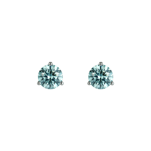 Round brilliant flatback earrings