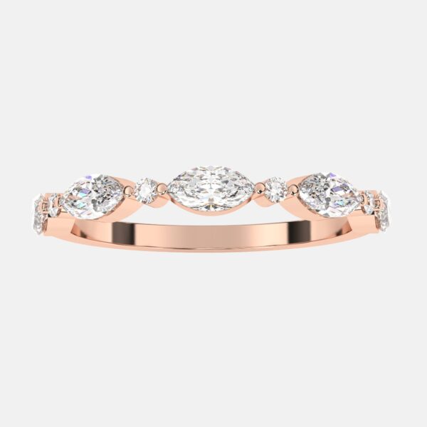 The Freya Ring - Marquise and Round Brilliant Band - Image 6