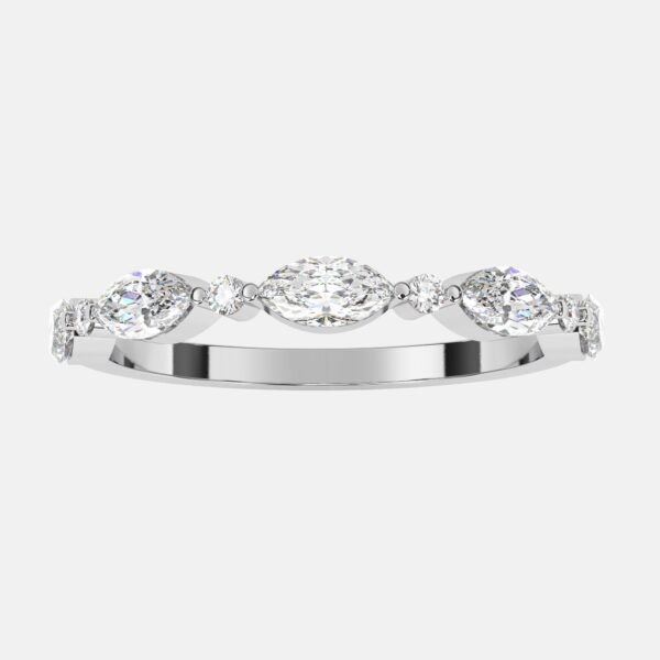 The Freya Ring - Marquise and Round Brilliant Band - Image 5