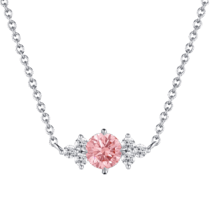 Round pink joy necklace