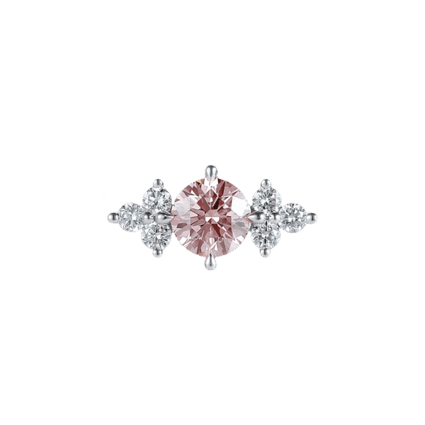 Round brilliant pink joy earrings - Image 4