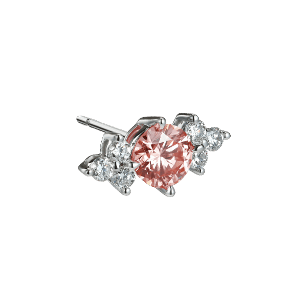 Round brilliant pink joy earrings - Image 5