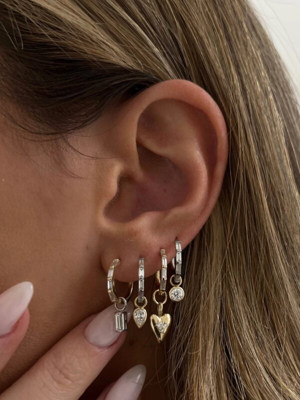 Emerald diamond earring charm - Image 6