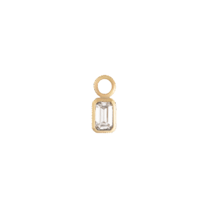 Emerald diamond earring charm