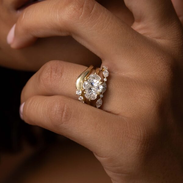The Freya Ring - Marquise and Round Brilliant Band - Image 4