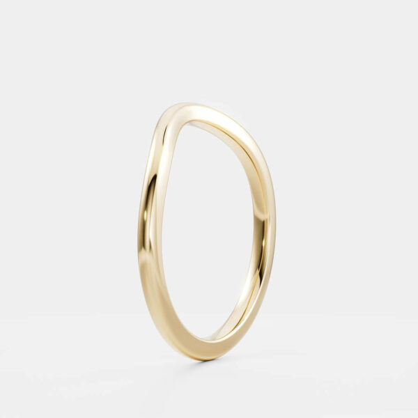 The Classic Curved Ring - Plain Wedding Band - Image 4