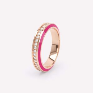 Eternity Pink Enamel 4mm Diamond Ring