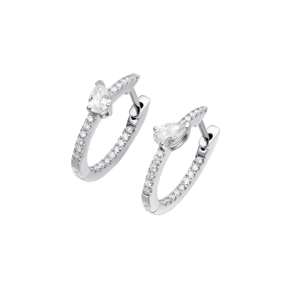Whispering petals diamond earrings - Image 2