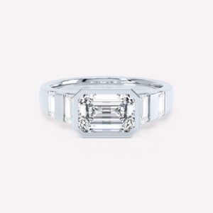 LOEV Diamond Striped Ring