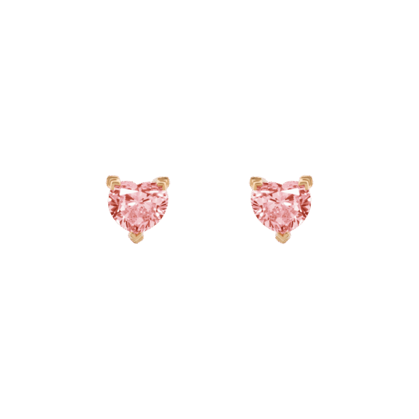 Venus pink solitaire earrings 0.4ct - Image 3