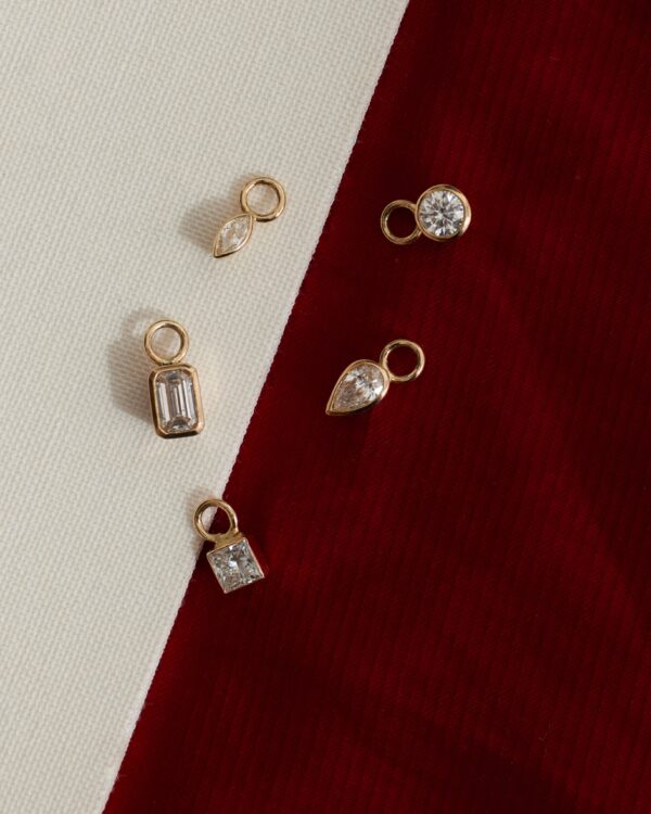 Baguette diamond earring charm - Image 6