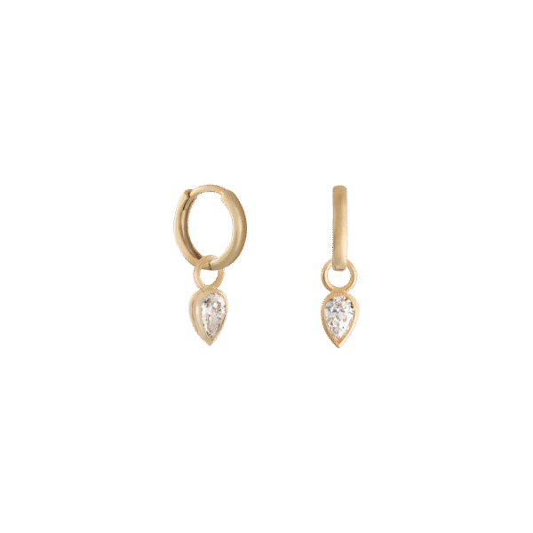 Pear diamond earring charm - Image 5