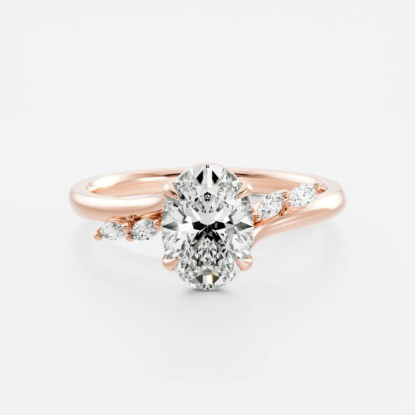 The Amira Ring - Oval with Marquise Accents - Image 7