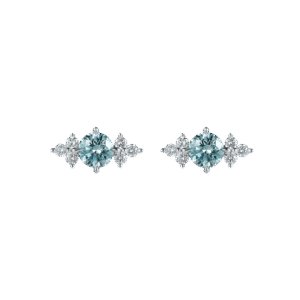 Round brilliant blue joy earrings
