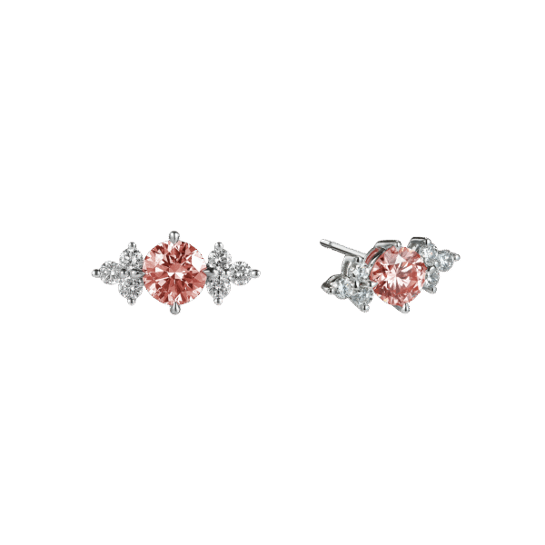 Round brilliant pink joy earrings - Image 6