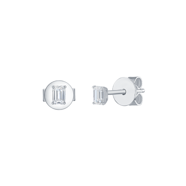 Emerald solitaire studs - Image 2