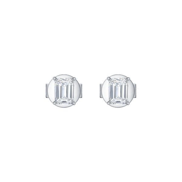 Emerald solitaire studs - Image 3