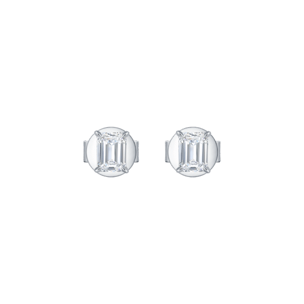 Emerald solitaire studs - Image 5