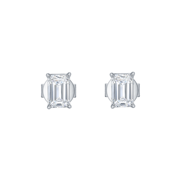 Emerald solitaire studs - Image 7
