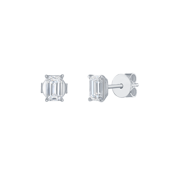 Emerald solitaire studs - Image 8