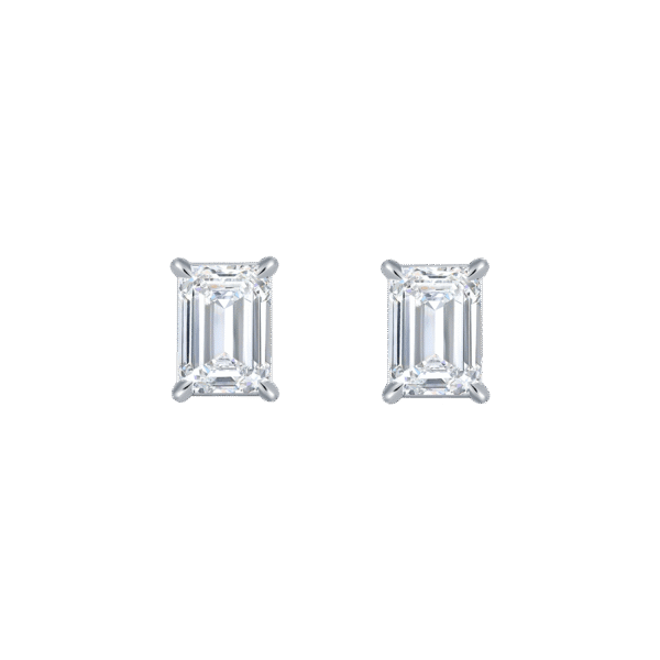 Emerald solitaire studs - Image 9