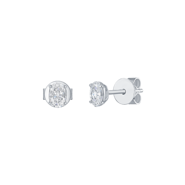 Oval solitaire studs - Image 4