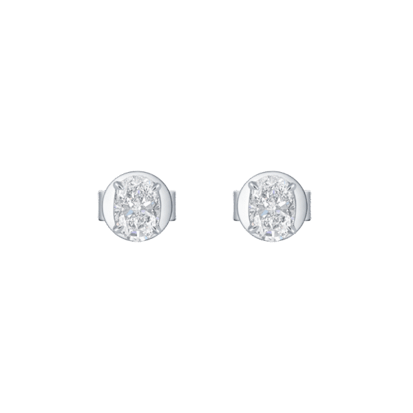 Oval solitaire studs - Image 5