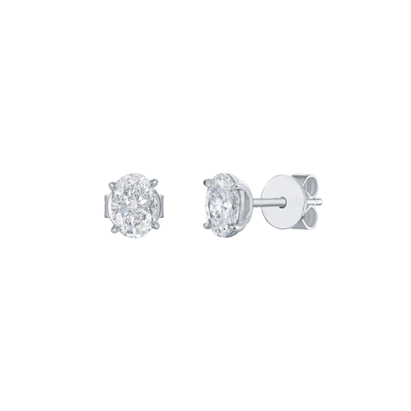 Oval solitaire studs - Image 8