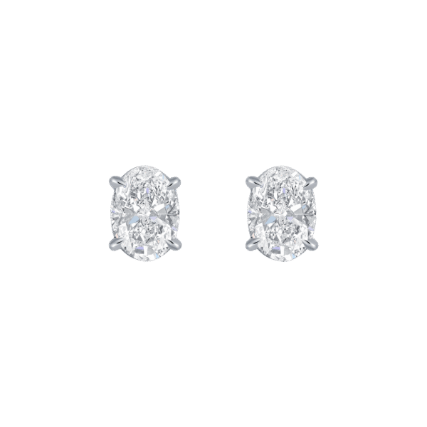 Oval solitaire studs - Image 9