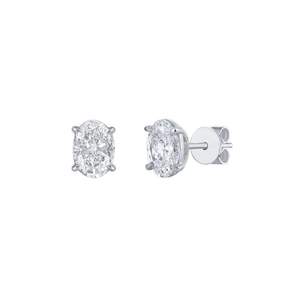 Oval solitaire studs - Image 10