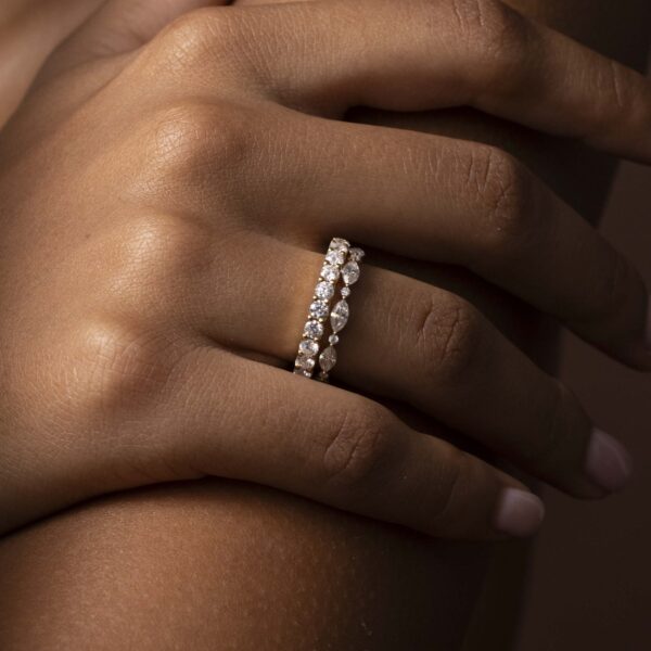 The Skylar Ring - Large Pavé Band - Image 4