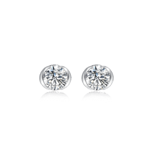 Crystal wish silver earrings