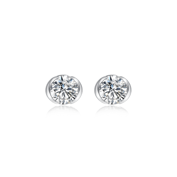 Crystal wish silver earrings