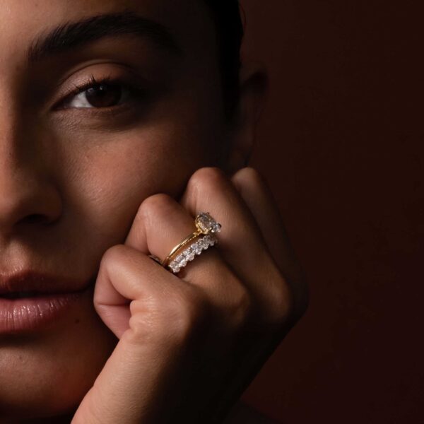 The Gia Ring - Half Oval Band - Image 2