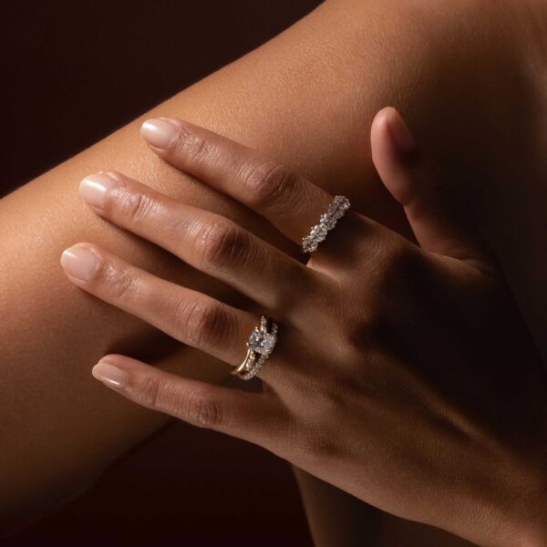 The Ava Ring  - Pavé Wedding Band - Image 4