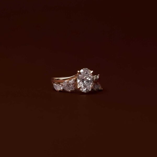 The Amira Ring - Oval with Marquise Accents - Image 5