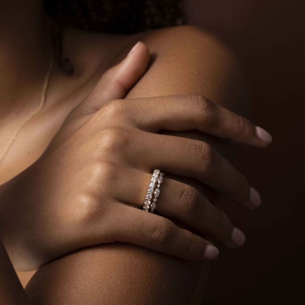 The Freya Ring - Marquise and Round Brilliant Band - Image 2