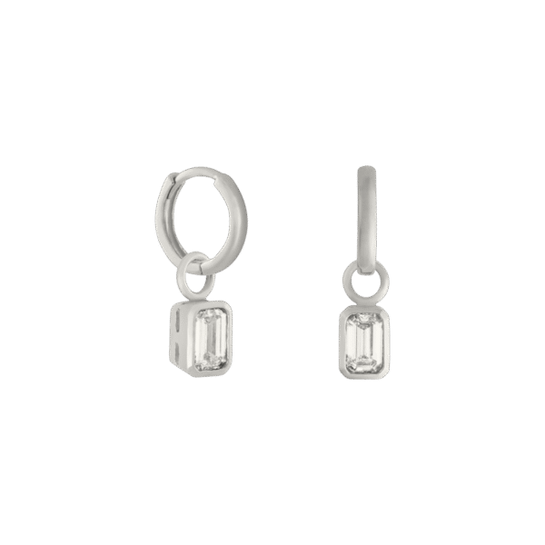 Baguette diamond earring charm - Image 5