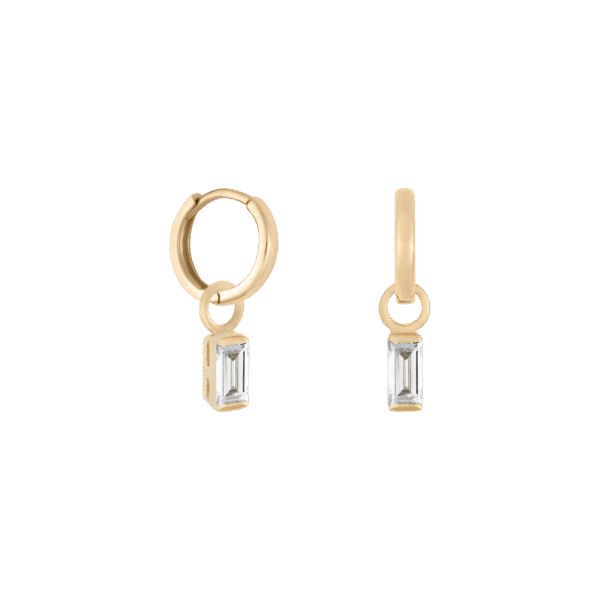 Baguette diamond earring charm - Image 4