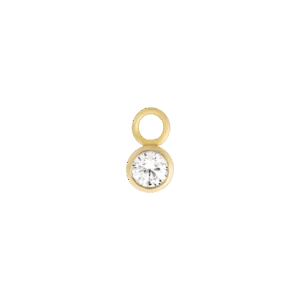 Round diamond earring charm