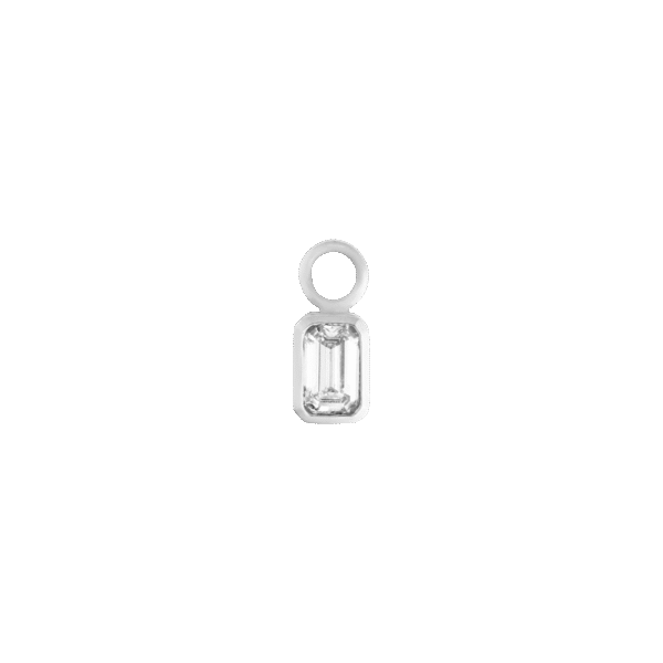Emerald diamond earring charm - Image 2