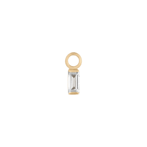 Baguette diamond earring charm