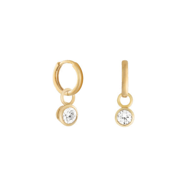 Round diamond earring charm - Image 5