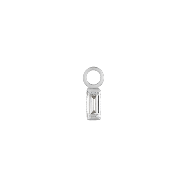 Baguette diamond earring charm - Image 2