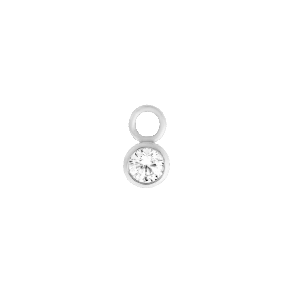 Round diamond earring charm - Image 3